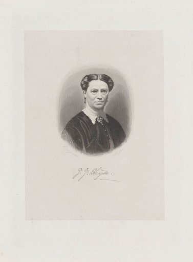 Portrait of the writer Johanna Jacoba Heijse