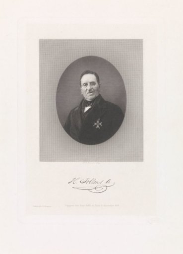Portrait of the Rotterdam poet and merchant Hendrik Tollens