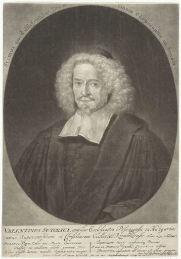 Portrait of the theologian Valentin Sutorius