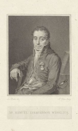 Portrait of Samuel Iperuszoon Wiselius seated on a chair