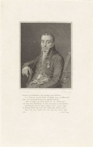 Portrait of Samuel Iperuszoon Wiselius seated on a chair