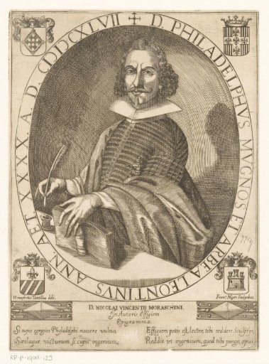 Portrait of historian Filadelfo Mugnos aged 40