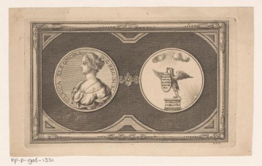 Medal with the portrait of Ulrika Eleonora and reverse side