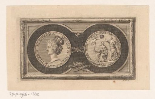Medal with the portrait of Ulrika Eleonora and reverse side