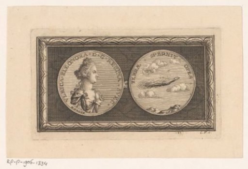 Medal with the portrait of Ulrika Eleonora and reverse side