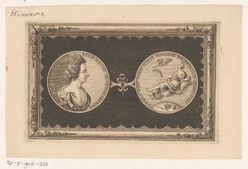 Medal with the portrait of Ulrika Eleonora and reverse side