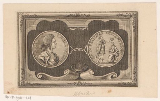 Medal with the portrait of Ulrika Eleonora and reverse side