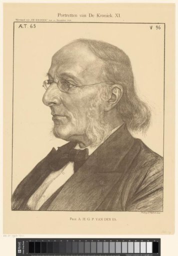 Portrait of Antonie Hendrik Gerrit Paul van den Es
