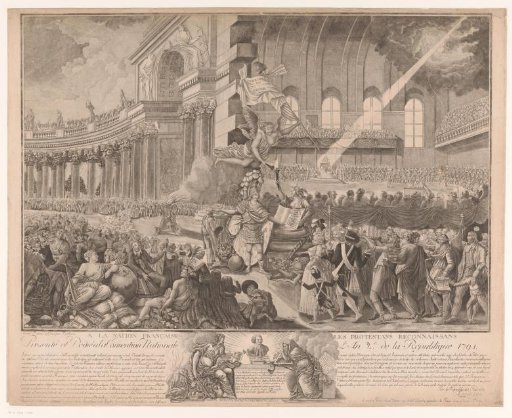 Allegorical representation of the National Convention celebrating the 'Declaration of the Rights of Man and of the Citizen'