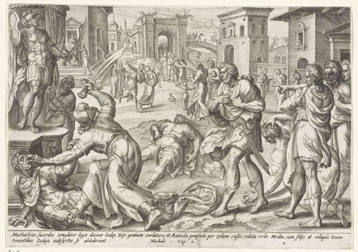 Mattathias kills a Jew and an envoy of the king