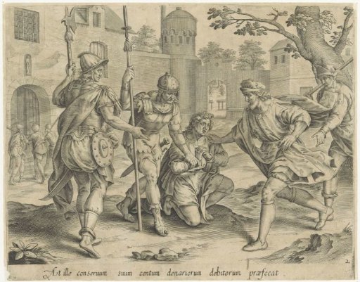 The Unmerciful Servant Has His Debtor Imprisoned