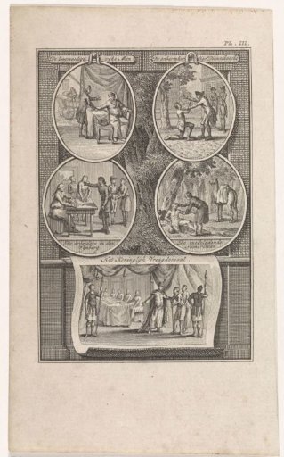 Five biblical scenes on one sheet