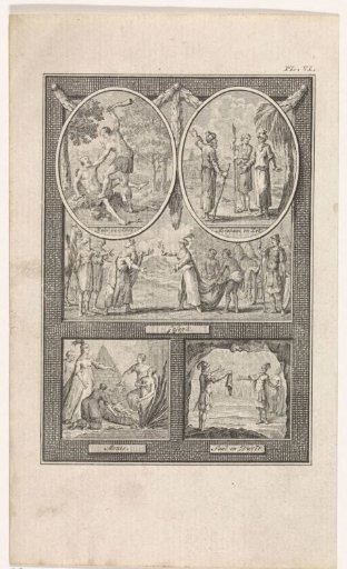Five biblical scenes on one sheet