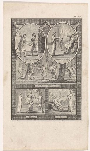Sheet with five biblical scenes