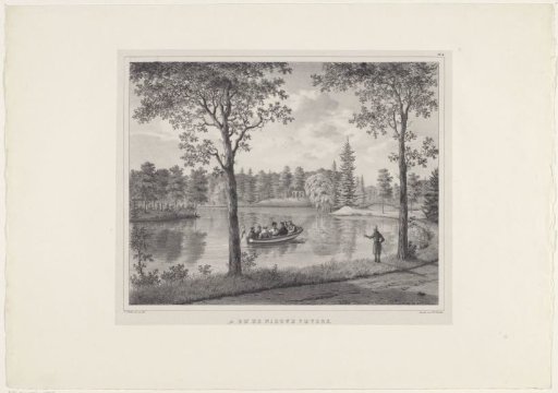 Rowing boat on a pond near Palace Het Loo