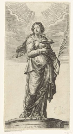 Saint Agatha with Plate Containing Cut-off Breasts