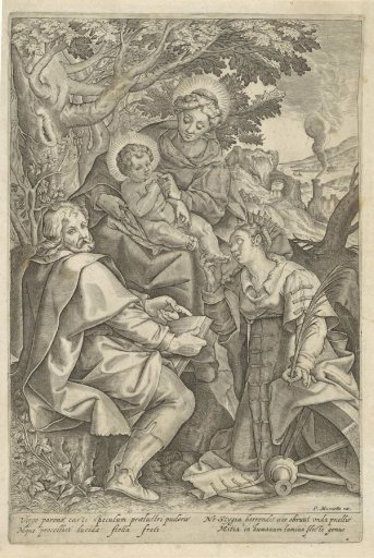 Holy Family, accompanied by Catherine of Alexandria