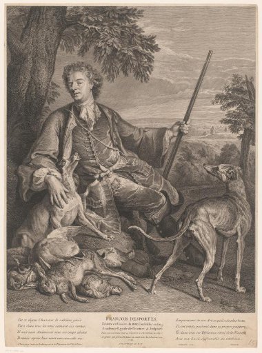 Portrait of Alexandre-François Desportes after the hunt