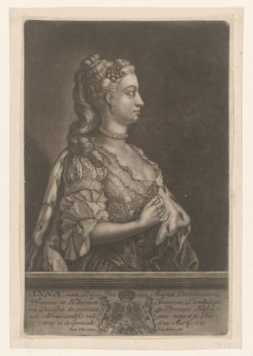 Portrait of Anna Stuart, Queen of England and Scotland