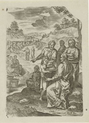 The miracle of the seven loaves and the two fish