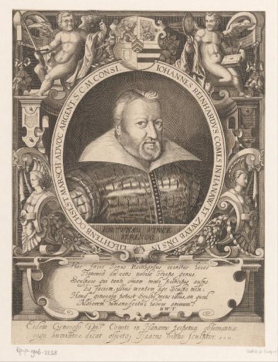 Portrait of Johann Reinhard, Count of Hanau, in a decorative frame