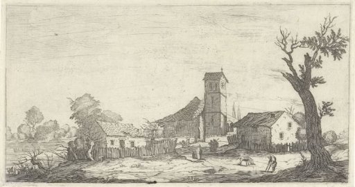 Italian landscape with a village