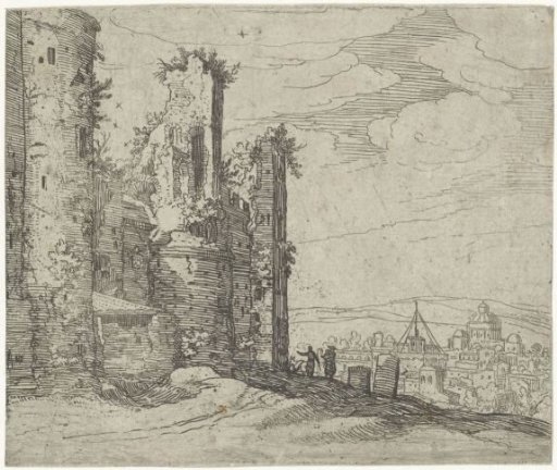 Roman landscape with a ruin