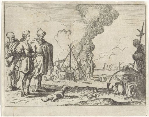 Islamic galley slaves on the beach