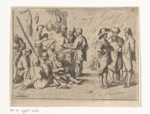 Islamic galley slaves receiving food
