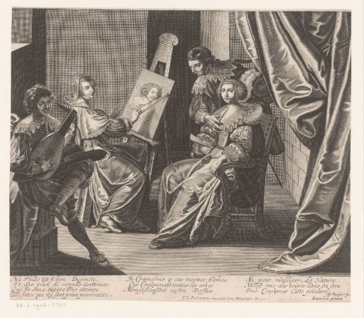 Galant Company in a Painter's Studio