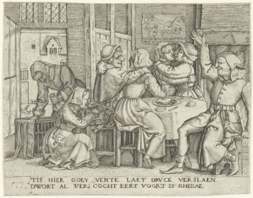 Two couples in an inn