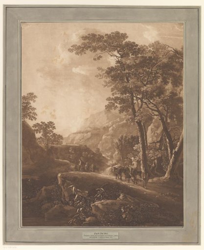 Mountain Landscape with Travelers