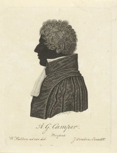 Silhouette portrait of Adriaan Gilles Camper