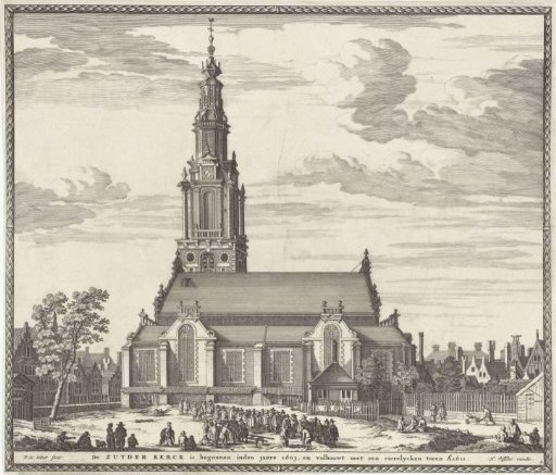 View of the Zuiderkerk in Amsterdam