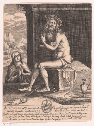 Christ as Man of Sorrows, accompanied by Mary