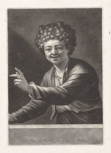 Smiling Boy with Curly Hair