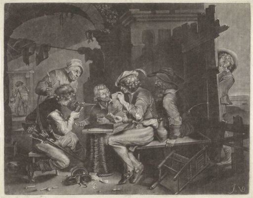 Card Players and a Urinating Man