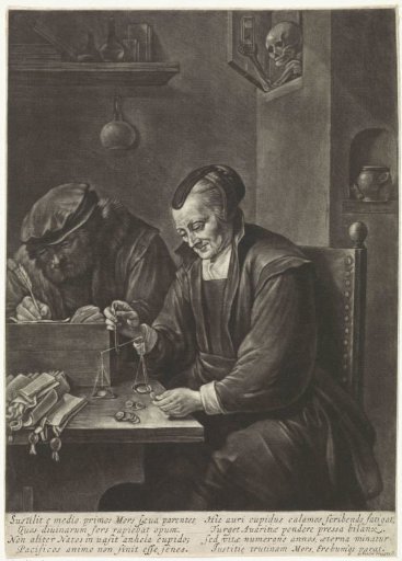 The Gold-Weighing Woman (Variant without Devils)