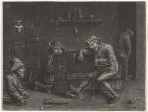 Interior with a Urinating Man, a Vomiting Man, a Little Person and a Beggar
