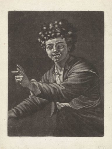Smiling Boy with Curly Hair