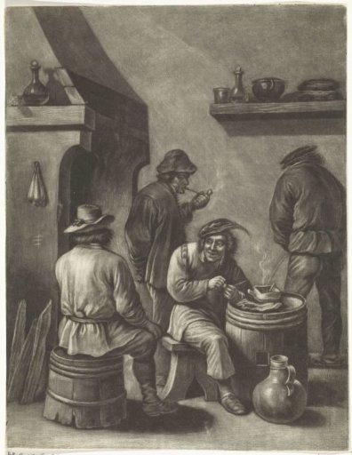 Tavern Scene with Four Peasants