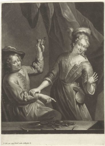 Young couple with oysters