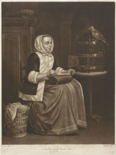 Woman and a Parrot