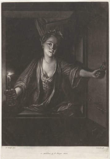 Girl with a Blower at an Open Window