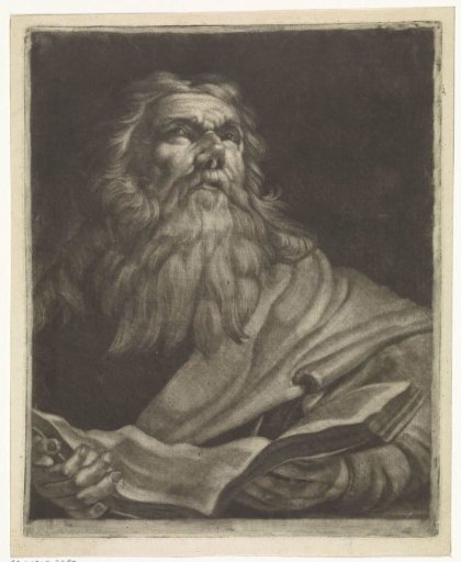 Old man with an open book