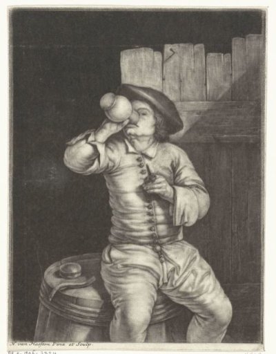 Drinking Man on a Cask