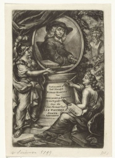 Title page for Jan Pietersz. Zomer's 'Catalogue of an excellent noble cabinet of drawings, and beautiful prints of engravings' 1720