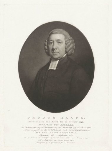 Portrait of the minister Petrus Haack