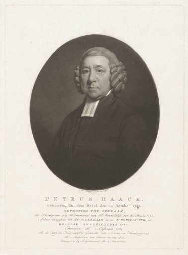 Portrait of the minister Petrus Haack