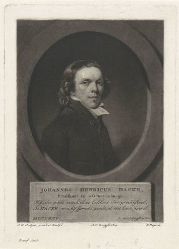 Portrait of the clergyman Johannes Henricus Hacke